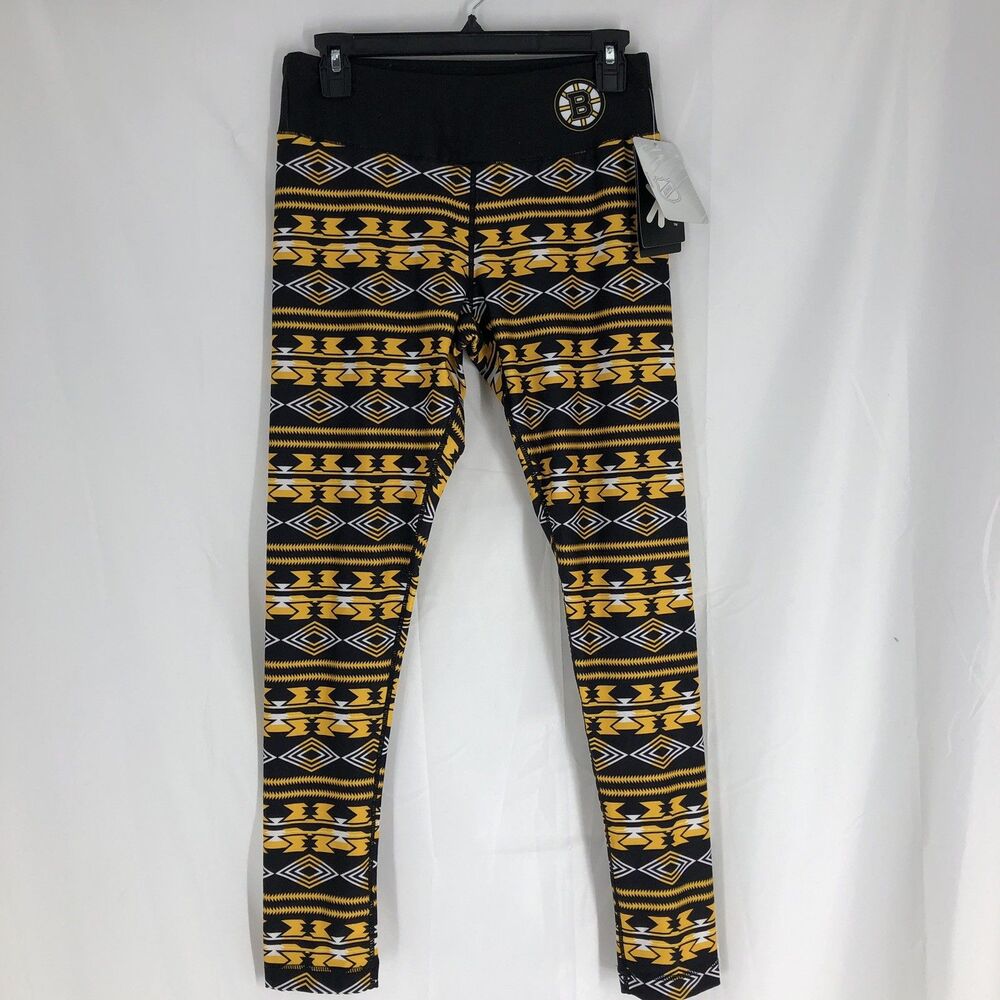 Klew NHL Boston Bruins Leggings Team Name Logo Medium